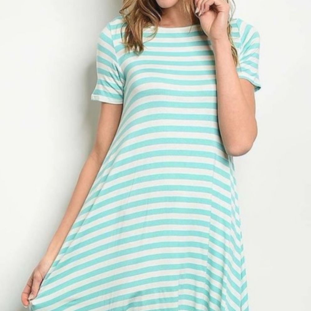 Striped hi low dress/coverup
